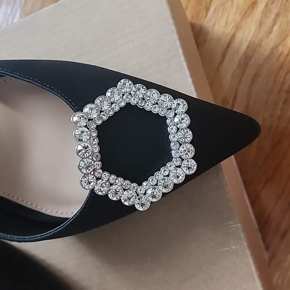 Steve Madden slingback satin heels. - Picture 2 of 6